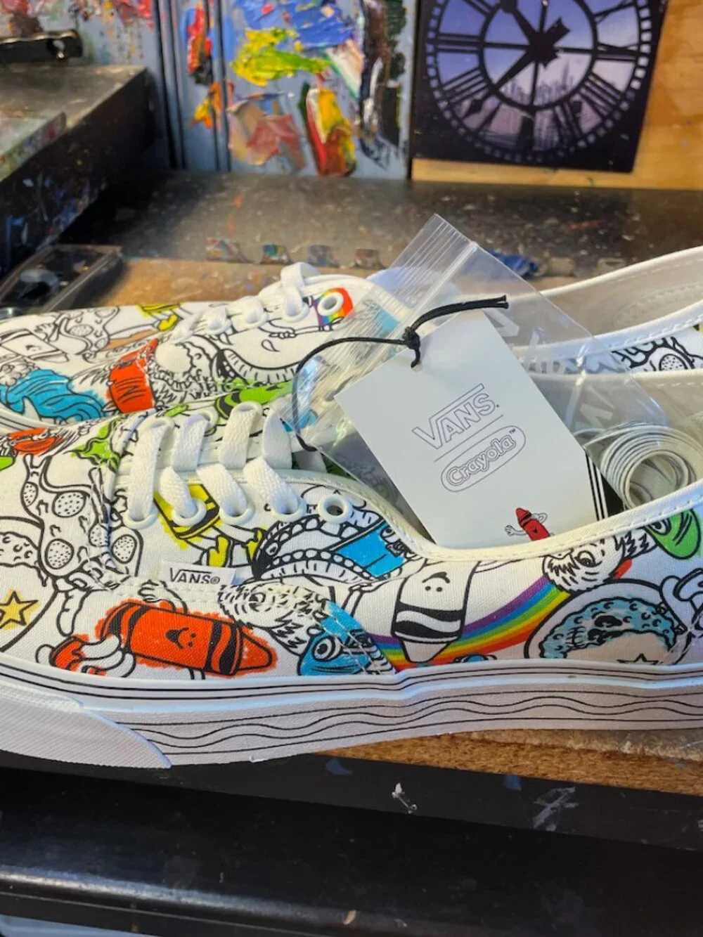 Vans Authentic Crayola DIY Sketch Men's Size 11.5 New Rare VN0A5KRDARE Sneaker